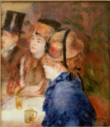Im Café. Die Trinkenden