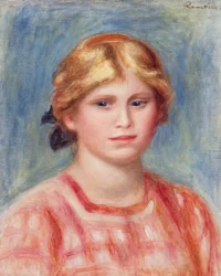 Büste einer Frau mit rosa Bluse, 1905