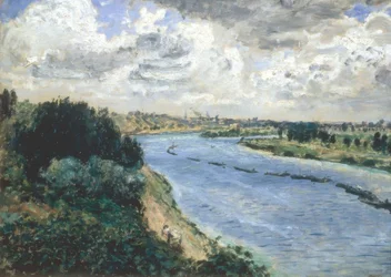Lastkähne auf der Seine