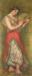 Tanzendes Mädchen mit Tamburin