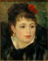 Frau mit Rose