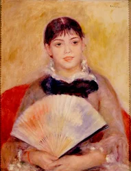 Mädchen mit einem Fächer
