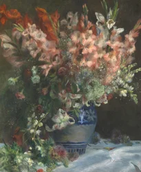 Gladiolen in einer Vase, ca. 1875