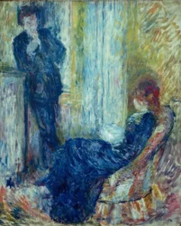 Das Gespräch. Riviere und Margot. Am Kamin