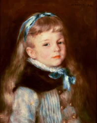 Mademoiselle Grimprel mit blauem Band