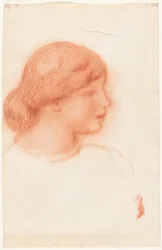 Profil einer jungen Frau