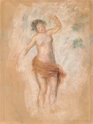 Studie einer Faunfrau, die für "Ödipus Rex" tanzt, ca. 1900