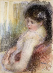 Sitzende Frau