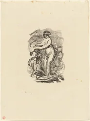 Frau mit Weinrebe, 1. Variante