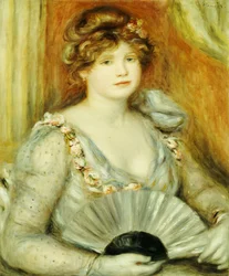 Frau mit einem Fächer