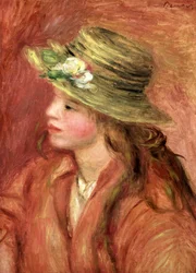 Junges Mädchen mit Strohhut, ca. 1908