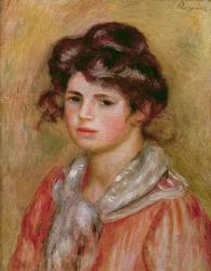 Junges Mädchen mit einem weißen Taschentuch, ca. 1907
