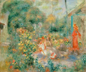 Junge Mädchen im Garten von Montmartre