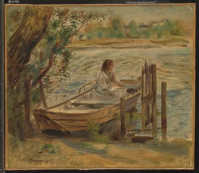 Junge Frau in einem Boot