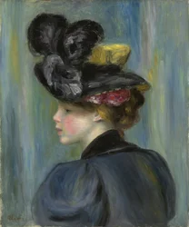 Junge Frau mit schwarzem Hut; Jeune femme au chapeau noir, 1895