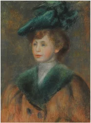 Junge Frau mit grünem Hut