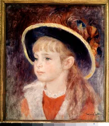 Junges Mädchen mit blauem Hut: Porträt von Jeanne (Jane) Henriot (1878-1900)