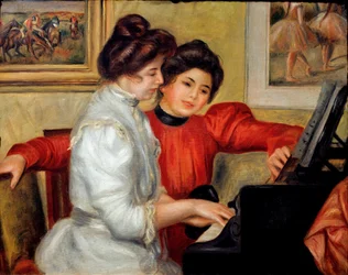 Yvonne und Christine Lerolle am Klavier