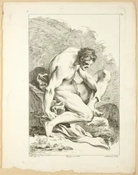 Figur, aus Premier livre de figures d’Academies gravées en Partie par les Professeurs de l’Académie Royale