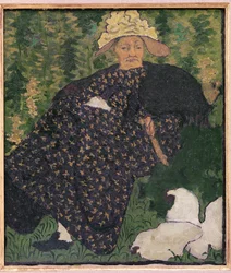 Großmutter mit Hühnern, 1890