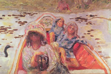 Im Boot, Detail der Mädchen, ca. 1907