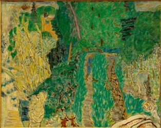 Garten mit kleinem Steg