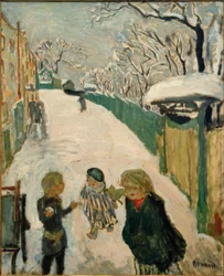 Kinderspiele im Schnee