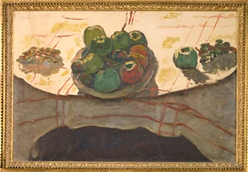 Stillleben, ein Teller mit Obst