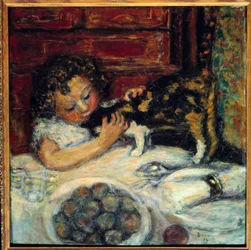 Das kleine Mädchen mit der Katze