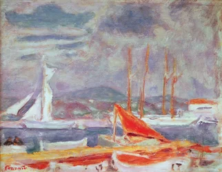 Der Hafen von St. Tropez, ca. 1914