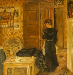 Frau im Innenraum
