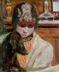 Frau mit Hund, ca. 1913