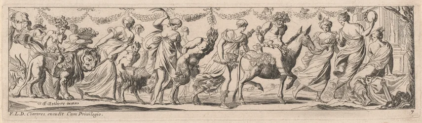 Frau peitscht einen Satyr