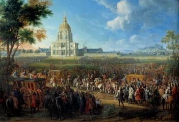 Besuch von König Ludwig XIV. in der Kirche des Royal Hotel des Invalides