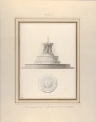 Entwurf für einen Brunnen für La Place Louis XV, ca. 1806