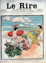 Trouville Saisonende - Zeichnung von Pierre Georges Jeanniot (1848-1934) für „Le Lire“ vom 14. September