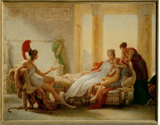 Aeneas und Dido, Skizze für ein größeres Ölbild