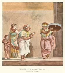 Mosaik, Eine komische Szene, Ciceros Villa