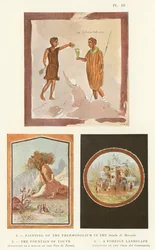 Gemälde des Thermopoliums in der Strada di Mercurio, Der Jungbrunnen, Eine fremde Landschaft