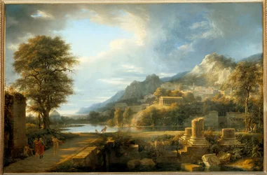 Die antike Stadt Agrigent auf Sizilien, 19. Jahrhundert, Maße: 1,1 x 1,64 m