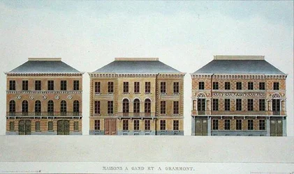 Häuser in Gent und Grammont, Belgien, aus 