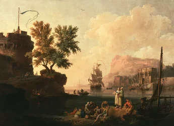 Mittelmeerhafen-Szene, ca. 1763