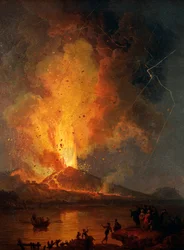 Ansicht des ausbrechenden Vesuvs