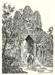 Das nördliche Tor von Angkor Thom