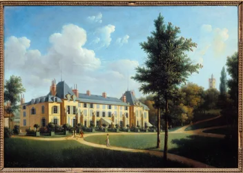 Erstes Kaiserreich: „Ansicht des Schlosses von Malmaison, Fassade zum Park“