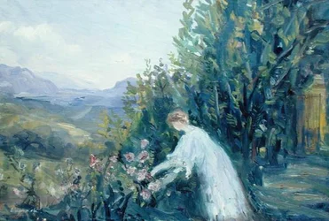 Frau im Garten, ca. 1909-10