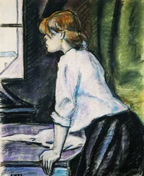 Mädchen am Fenster; Jeune Fille a la Fenetre