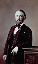 Porträt des französischen Malers Auguste Bonheur in eleganter Kleidung der Romantik