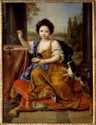 Porträt von Louise Marie de Bourbon, Mademoiselle de Tours Herzogin von Orleans (1674-1681)