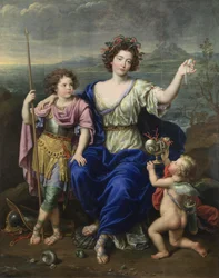 Die Marquise de Seignelay und zwei ihrer Söhne